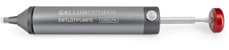 GALLUNOPTIMAL Aluminium ESD Entlötpumpe für händische Lotzinnabsaugung - professionelle Dural-Aluminium-Ausführung mit Silikonsauger