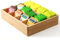 KIRIGEN Wood Tea Bag, Coffee Bag Storage Box, 12 Compartments, Rectangular, 34.4 x 28 x 7 cm, Natural(CYH12G-NA)
