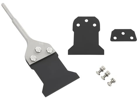 Susoso Rascador de suelo, juego de rascador de papel pintado con hoja de repuesto, mango de 14 mm de diámetro, fácil de limpiar, para adhesivo para suelos 27,5 x 10 cm