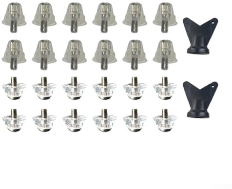 Kit de 12 crampons de rechange pour chaussures de football avec vis M5 de 15 mm, 18 mm, 13 mm, 16 mm pour une fixation sûre et une meilleure traction pendant les matchs (15 mm/18 mm)