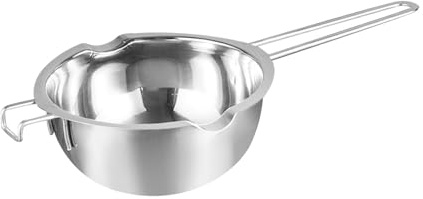NonMiFyR Olla para Derretir Dulces, Olla para Hervir, Olla Portátil para Derretir Chocolate, Tazón para Derretir Al Baño María con 2 Boquillas para Desayunos Y, 1000ML