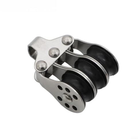 Soleilux Poulie de renvoi en acier inoxydable avec rouleau en nylon pour voilier, yacht, corde 316L, résistant à la corrosion, accessoires de bateaux légers (316)