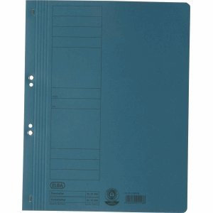 Elba 50 x Ösenhefter ganzer Vorderdeckel Karton blau