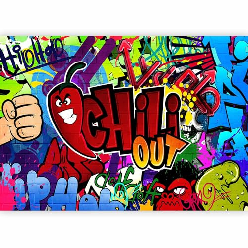 murando - Papier Peint Panoramique Intissé Salon, Graffiti, 150x105 cm | Fabrication EU, Tapisserie Murales Papier Peint, Revêtement Mural, Papiers Peints, Poster Mural, Nature, Décoration