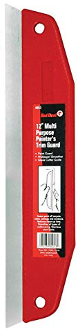 Red Devil 4053 Multi-Purpose Painter's Trim Guard, 12-Inch, Stainless Steel Edge, Ideal for Use as Paint Shield for Trim, Wallcovering Smoothing, Glass Cutting, and Scoring