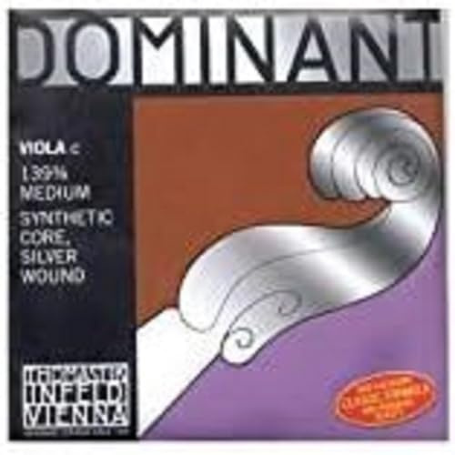 Thomastik Cuerda para Viola 3/4 Dominant - cuerda Do núcleo en nylon entorchado en plata, mediana