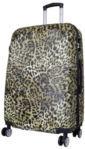 Warenhandel König Hartschalen Koffer Trolley Motiv Leopard Muster - Gr. XL