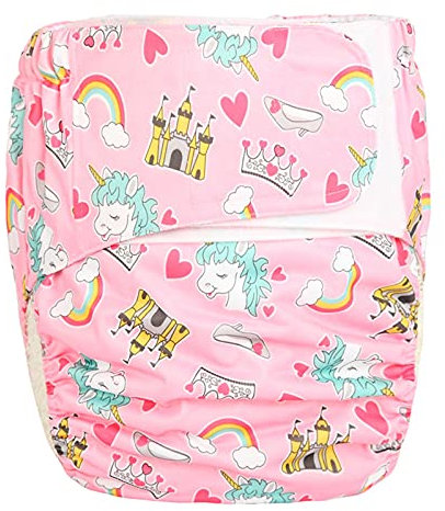 1 XL Erwachsene Stoffwindel Windel Harninkontinenz Tasche Wiederverwendbarer Einsatz Klettverschluss ABDL Age Play 26,7 Zoll bis 50,4 Zoll,D
