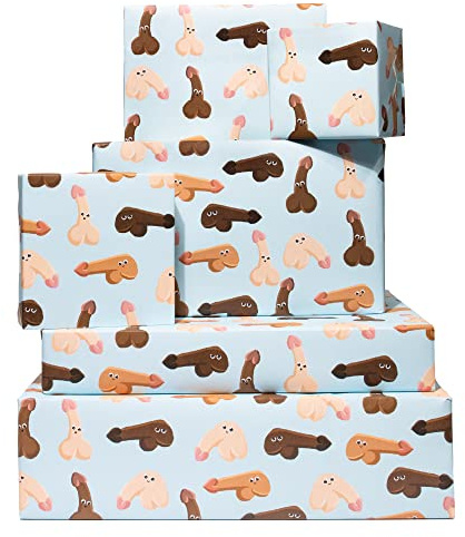 Carta da regalo per addio al nubilato - Carta da regalo divertente per uomini e donne - 6 fogli di carta da regalo maleducata per amici - Per uomini donne gay - Anniversario - By Central 23