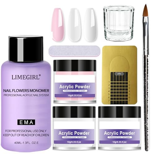 RoseFlower Set di Polveri Acriliche per Unghie, Kit polvere per unghie acrilica per principianti #3