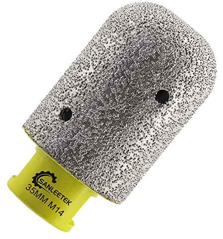 Fresa Diamantata 35mm per Allargamento Sagomatura Rifilatura di Fori Esistenti in Piastrelle Porcellana Ceramica Marmo Granito Pietra Artificiale M14 Filettatura SANLEETEK