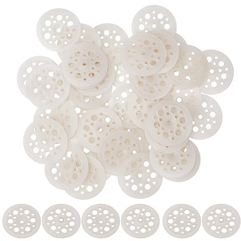 GORGECRAFT Lot de 100 rondelles en Plastique pour Répartir la Charge Rondelles en Polypropylène Disque de Plafond pour la Fixation et le Support Isolation en Mousse Rigide Panneau, 46.5 mm de Diamètre