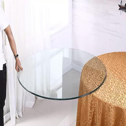 SAGIDAR Cristales A Medida, Mesa Redonda, Vidrio Templado, para Mesa De Centro, Tablero De Vidrio Templado Redondas, Tablero De Vidrio, Tablero De Repuesto, 35CM 50CM 60CM 70CM 90CM