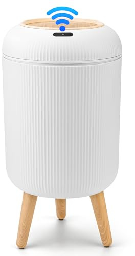Pukomc Smart Sensor Wastebasket, Convenient and Hygienic Easy to Use, Technology Sensor Waterproof Wastebasket Plastic Trash can for Kitchen, Bathroom, Bedroom, Living Room, Office and Outdoor
