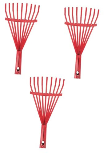 Kisangel 3 Stück Neunzahn Rechenkopf Für Laubbäume Rechen Für Schwere Beanspruchung Rechen Für Gartenarbeit Fingerhirse Rechenkopf Für Kleine Blätter Gartenhandrechen Gartenrechen