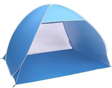 AFFJKZIEO Portable Pop-Up Beach Tent for 2-3 People Sun Shelter Umbrella, Fishing & Camping Shade, Portable Camping Tent
