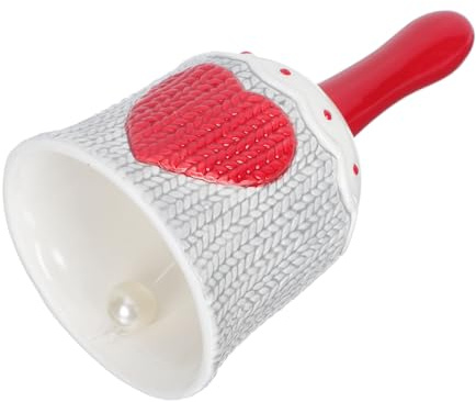 DIYEAH Campanello a Mano in Ceramica per Chiamata al Servizio Ristorante, Campanello da Tavolo per Cena Suono Forte, Adatto per Bar, Hotel e Reception, Design Creativo e Superficie