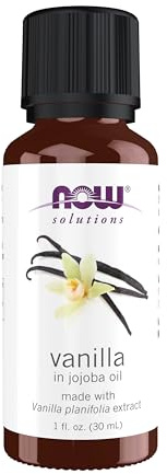 NOW Foods Essential Oils, Vanilla Oil, Blend of Pure Vanilla Bean Extract in Pure Jojoba Oil, Sweet Aromatherapy Scent, Vegan, Child Resistant Cap, 1-Ounce