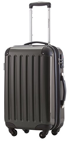 HAUPTSTADTKOFFER Alex Maleta de Cabina 55x38x23 cm, 42 L, Cerradura TSA, Trolley Rígido Expandible PC/ABS, 3,2 kg, 4 Ruedas Dobles, Grafito