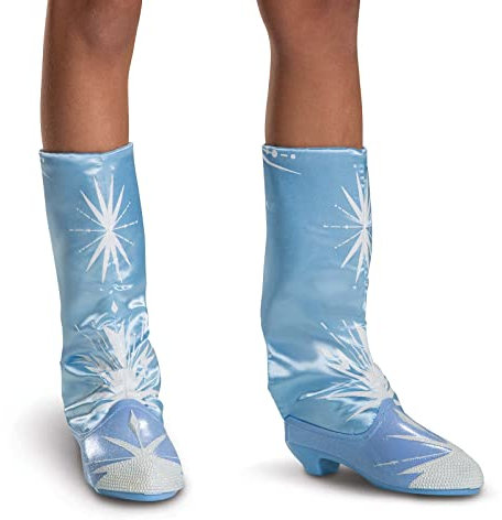 Disguise Disney Frozen Elsa Boots, Kids Costume Footwear Accessory, Child Size Dress Up Boot Covers Blue