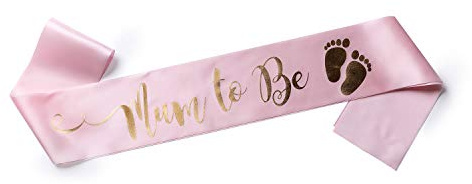 Halsduk för Baby Shower Mum to Be (Mum to Be Rosa)