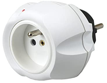 EHMANN 0460x0501f OVP Fiche adaptateur de protection contre les surtensions Confort, blanc