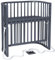 babybay Boxspring Comfort Plus Beistellbett aus massivem Buchenholz / Kinderbett Höhe stufenlos verstellbar & umweltfreundlich / mitwachsendes Babybett mit Verschlussgitter (schiefergrau lackiert)