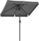 SONGMICS 2 x 1.5 m Patio Umbrella, Rectangular Garden Parasol Umbrella, UPF 50+, 30° Tilt in 2 Directions, for Garden, Patio, Base Not Included, Grey GPU048G01