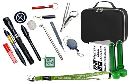 17 TLG Geocaching Anfänger Set Starter Beginner PowerTank Magnetheber Travelbug