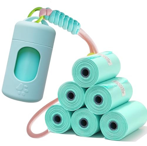 A&H ZIER Kotbeutelhalter mit tragbarem, buntem Umhängeband, weiche Hundekotbeutel, kompatibel mit jedem Hundezubehör