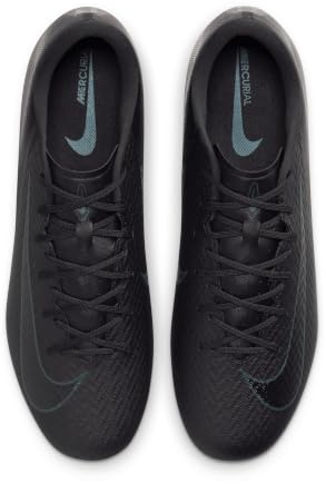 Nike Homme Zoom Vapor 16 Academy FG/MG Soccer Shoe, Black/Black-Deep Jungle, 36 EU