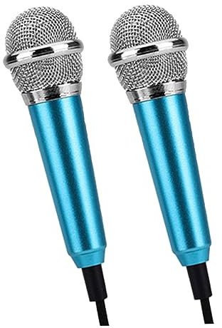 TOYANDONA 2 Pièces Microphone Mini k Karaoké Portable pour Smartphone Enregistrement Vocal Et Karaoké Compatible Pc Et Téléphone