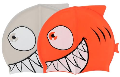 BESPORTBLE Bonnet De Bain Et Bonnet À Rabat pour Garçons Et Filles 2 Pièces Bonnets De Bain en Silicone pour Enfants Couleur Aléatoire