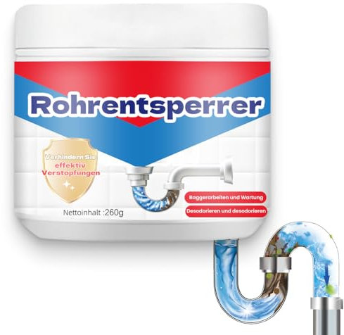 Toilettenreiniger Extrem Stark, 2025 Neu 260g Rohrreiniger Abflussreiniger WC Reiniger, Toilet Cleaner Kloreiniger Extra Stark Reinigungsmittel für Küche und Bad (1)