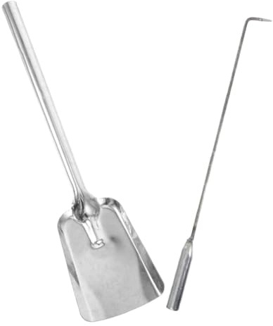 MUCKLILY Palas Para Chimenea Herramienta Para Agarrar Leña Tenazas Para Leña Para Chimenea De Camping Atizador Para Fogatas