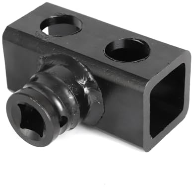 MHA50C 1/2 Square Drive Centered Mobile Home Anchor Driver Adapter Tool - High Quality Black Steel, Compatible with Orange Screw Vortex Earth Anchors