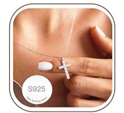 Avotto Ostergeschenke Kreuz Kette Damen Silberkette 925 Cross Necklace Women, Silber Kette Damen Halskette Kreuz Ketten Silber Christentum Schmuck