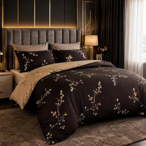 Lazzaro Double Duvet Set Ultrasoft Premium Brushed Microfiber Bedding Set | Premium Microfiber Fabric, Wrinkle Resistant, Double (200 x 200 cm), Zipper Closure, Non Iron, OEKO-TEX Certified