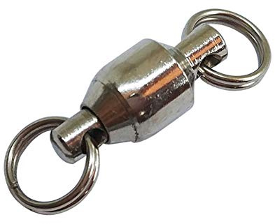 unclesportinfof 50pcs Ball Bearing Swivel Fishing Stainless Split Ring Fish Hooks Connectors for Saltwater 7LB (0#-0.59/7LB- 50 PCS)