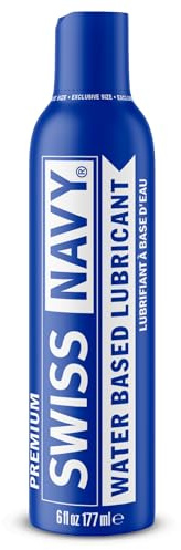 Swiss Navy Premium Water-Based Lubricant - 6 oz - Lubricating Gel for Men, Women & Couples - Toy Safe - Non-Staining Formula - Compatible with Latex & Condoms