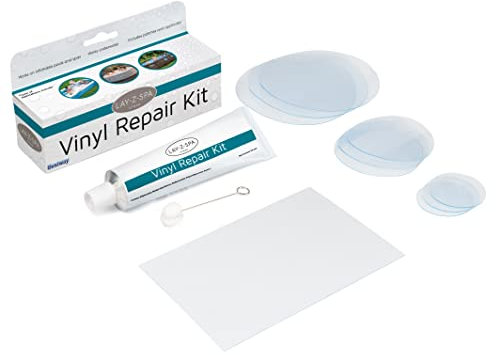 Lay-Z-Spa BWA0010 Vinyl-Reparatur-Set für Whirlpools, aufblasbare Spas und oberirdische Pools (Reparaturflicken, Kleber und Anwendungswerkzeug)