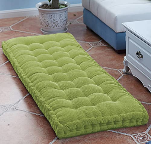 Cojín de banco grueso Cojín de sofá largo Cojines de interior,Cojín de banco de jardín Cojín de asiento,Cojín de banco de comedor rectangular Cojines de suelo cojín de asiento (150x30cm,Verde)