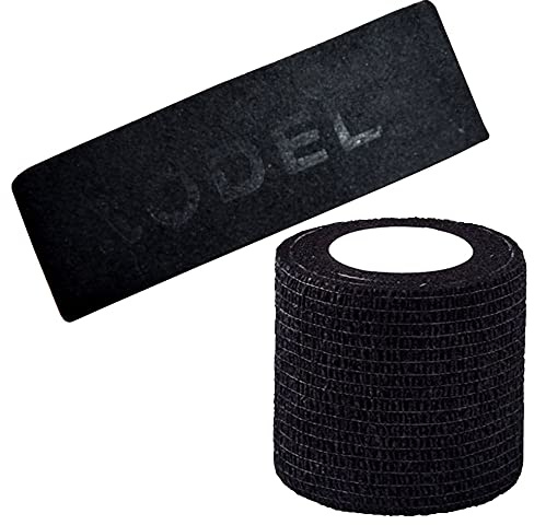 MODEL Chamois Grip, And Cohesive Elastic Bandage, Tape For Field Hockey Stick, Baseball Bat Pack of 2 Colour Black
