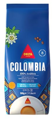 Delta Cafés Origen Colombia - Café en Grano - Notas Suaves y Aterciopeladas con Leves Matices Cítricos - 500 g