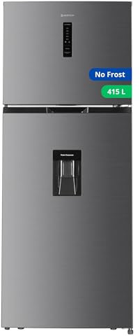 GEDTECH Réfrigérateur combiné congélateur Haut 415L GDP415NFIX - Distributeur d'eau - No Frost - INOX