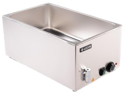 eZone Electric Bain Marie G8710 w/Drain Tap Wet Heat Catering Food Warmer