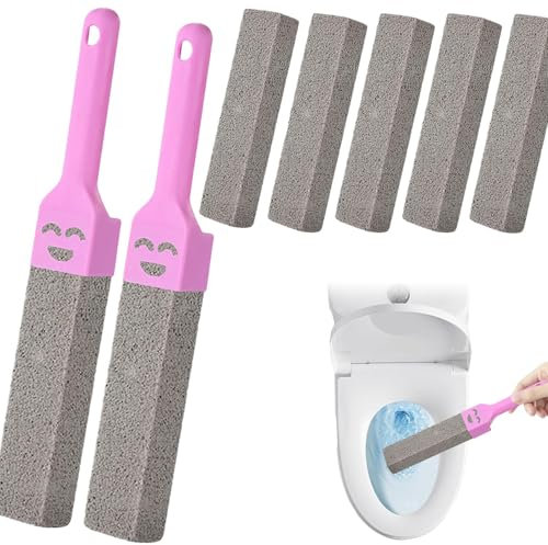 Pomice detergente WC con 2 manici, sostituibile, Pumice Stone for Toilet, per piscine manuali, per la cura dei piedi, per la cura dei calli