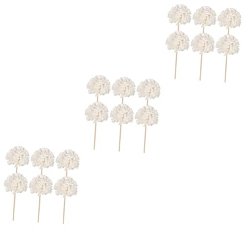 GLEAVI 3 Sätze Aromatherapie-Rattan Duftdiffusor -Sticks Duftstift Duftblume Rattanstöcke Duftstäbchen Blumenduft-diffusorstab Holzfarbe Aromatherapie Stock 6 Stücke * 3