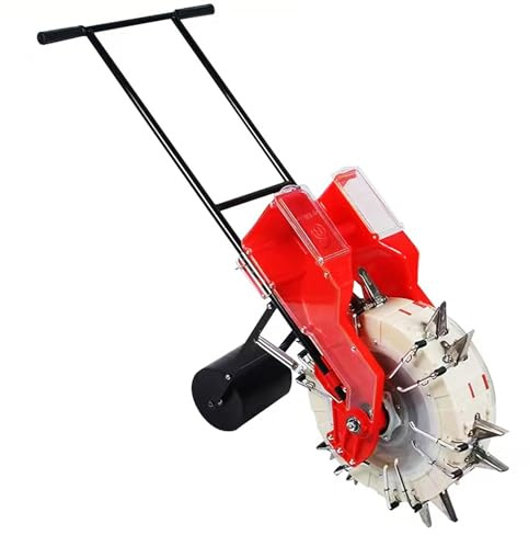 Asiwnshw Seminatrice Manuale, seminatrice, spanditrice di Semi da Giardino, seminatrice a File, Macchina per la Semina precisa e applicatore di fertilizzanti, seminatrice a Spinta Manuale(7 Mouths)