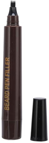 YUYTE Relleno de Lápiz de Barba de Lápiz de Barba, Peluquería para Hombres de una Crema de 1.5 Ml de Lana Fácil de Aplicar con (Marron oscuro)